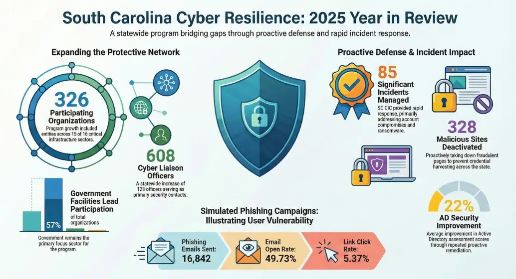 South Carolina Critical Infrastructure Cybersecurity: 2025 Year in Review